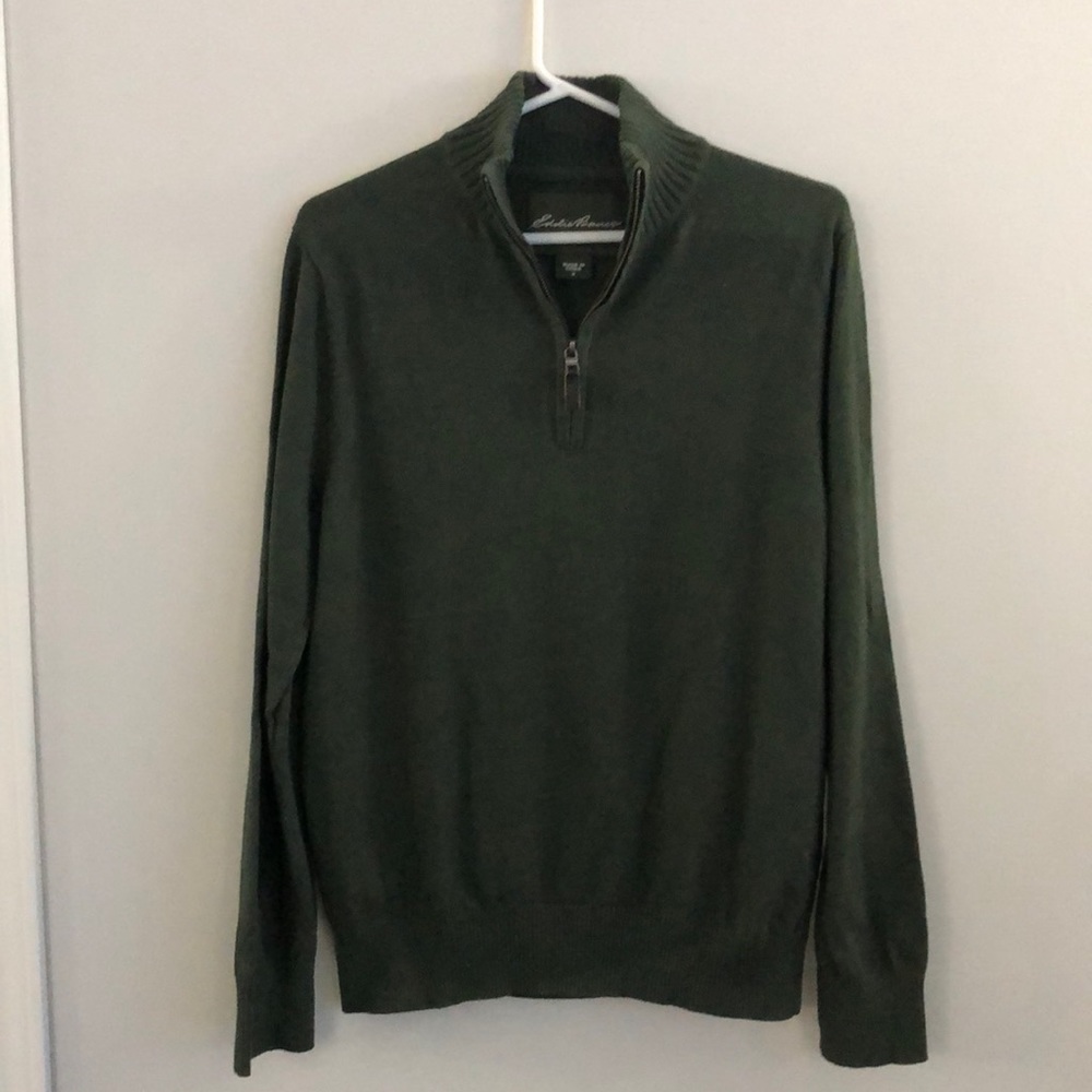 Eddie Bauer mens green pullover sweater size medium